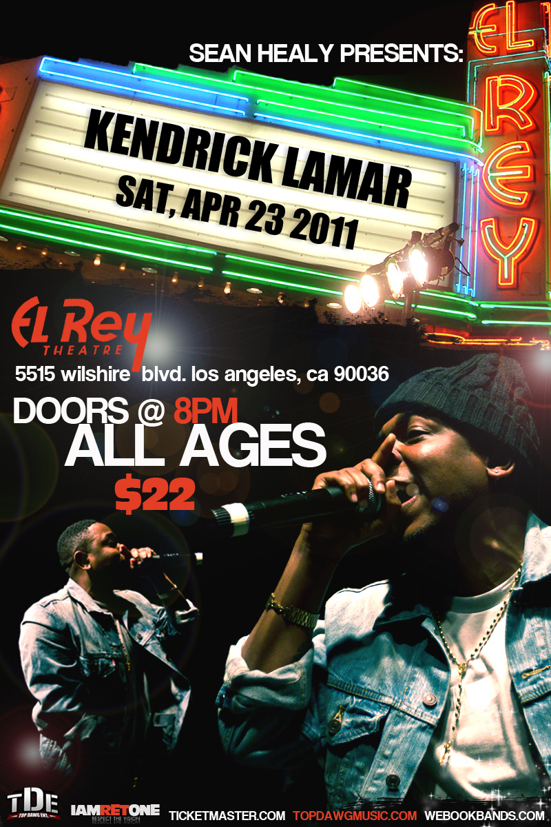 LA Event: 4/23 – Kendrick Lamar at El Rey Theatre