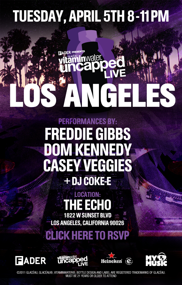 LA Events: 4/5 – The FADER presents LIVE with Freddie Gibbs, Dom Kennedy and Casey Veggies at The Echo