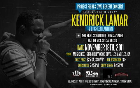 LA Event: Kendrick Lamar, Schoolboy Q, TiRon & Ayomari @ the Music Box – 11/18