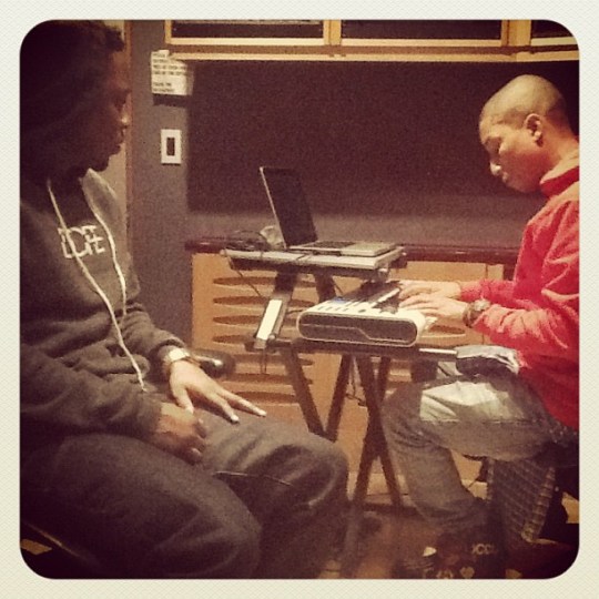 Photo Op: Kendrick Lamar & Pharrell In The Studio