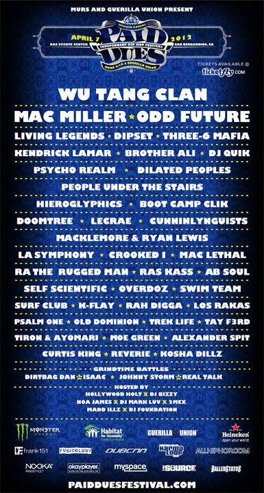 News: Paid Dues 2012 Lineup