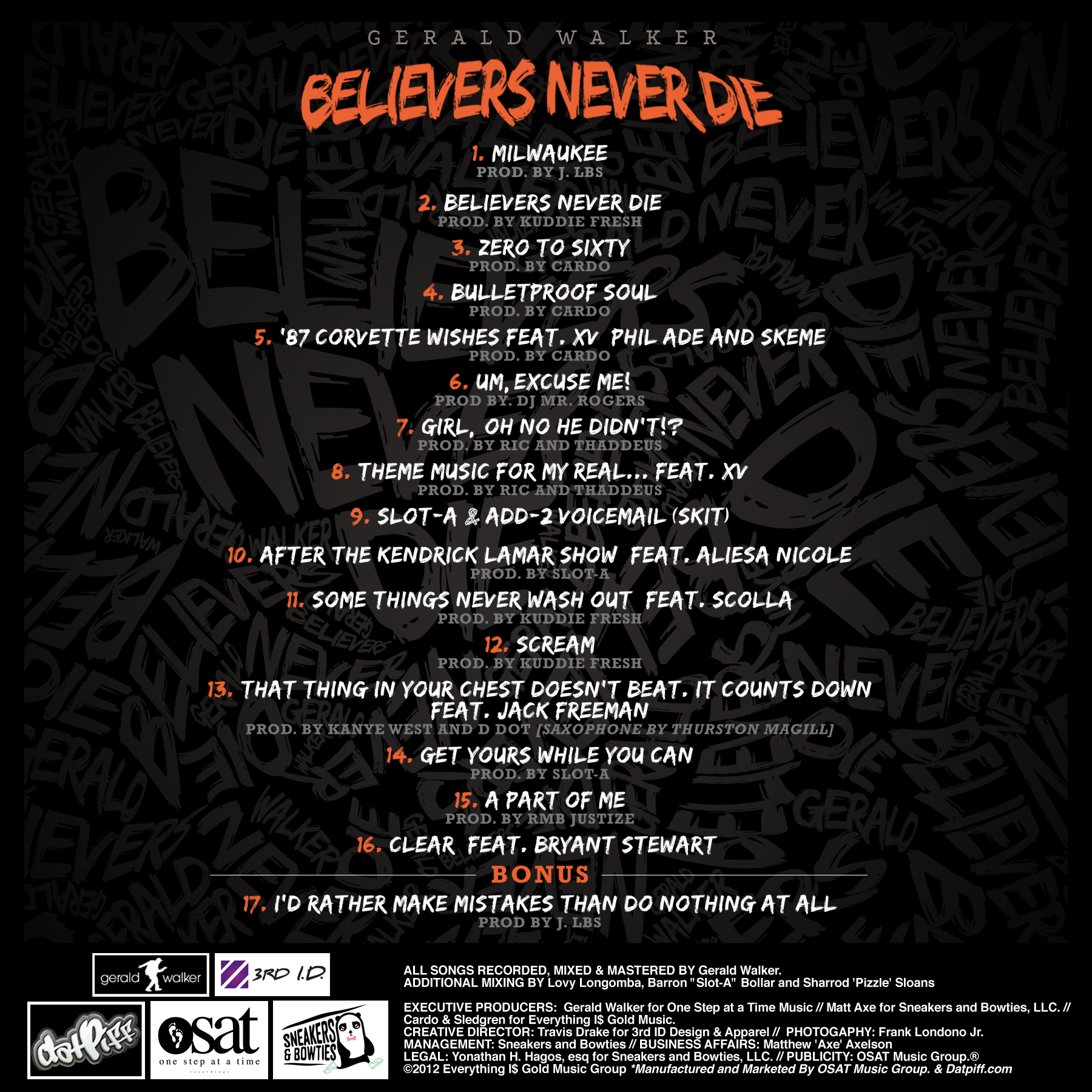 Mixtape: Gerald Walker (@Gerald_Walker) – Believers Never Die
