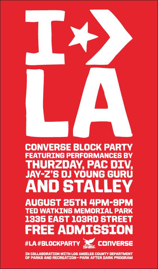 Converse Block Party with Thurz, Pac Div & Stalley in LA (Free Event)