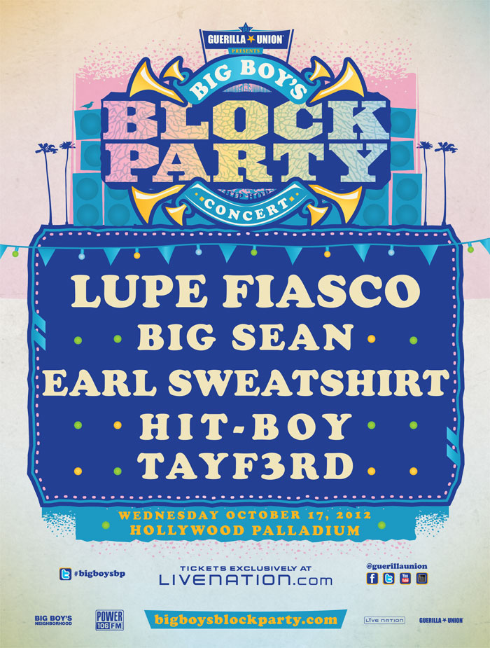 Big Boy’s Block Party w/ Lupe Fiasco, Big Sean, Earl Sweatshirt, Hit-Boy & Tayf3rd (LA Event)