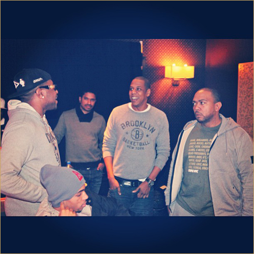 Mike Will Made it, Timbaland & Jay-Z In Studio (Photo Op)