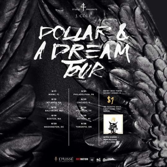 J.Cole Dollar & A Dream Tour Dates (News)