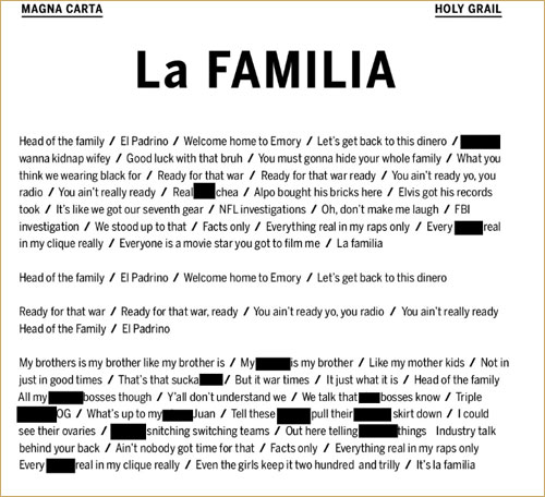 Jay-Z Reveals “La Familia” Lyrics