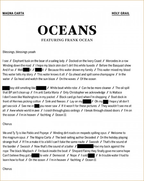 Jay-Z ft. Frank Ocean – Oceans (Lyrics)