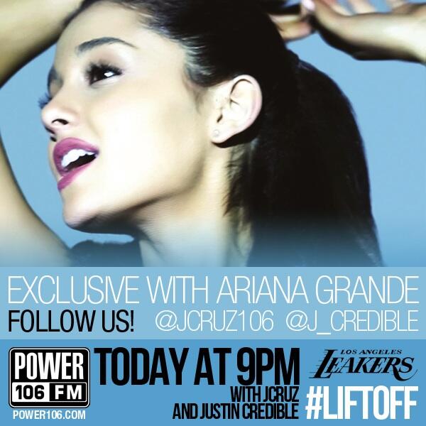 Ariana Grande Stops By The #LIFTOFF w/ Justin Credible & J Cruz (Audio)