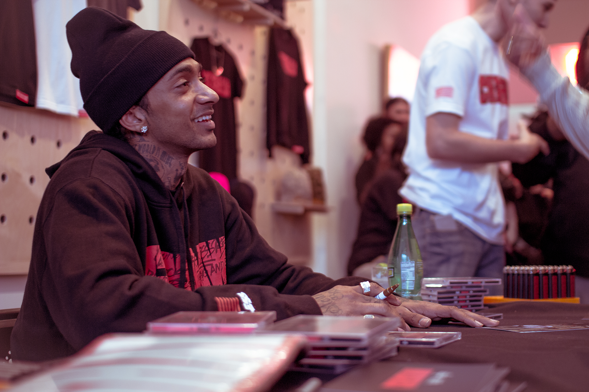 Justin Credible At Young & Reckless Pop-Up Shop w/ Nipsey Hussle (Pictures)
