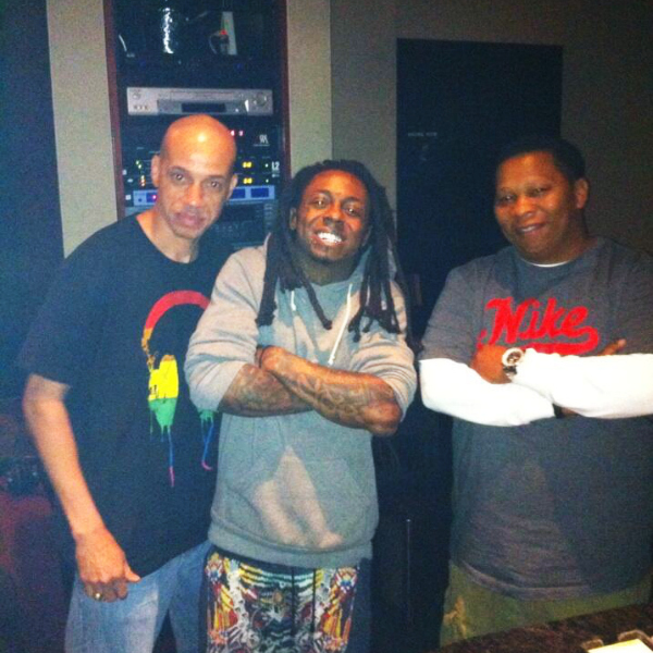 Lil Wayne & Mannie Fresh Hit The Studio (Pictures)