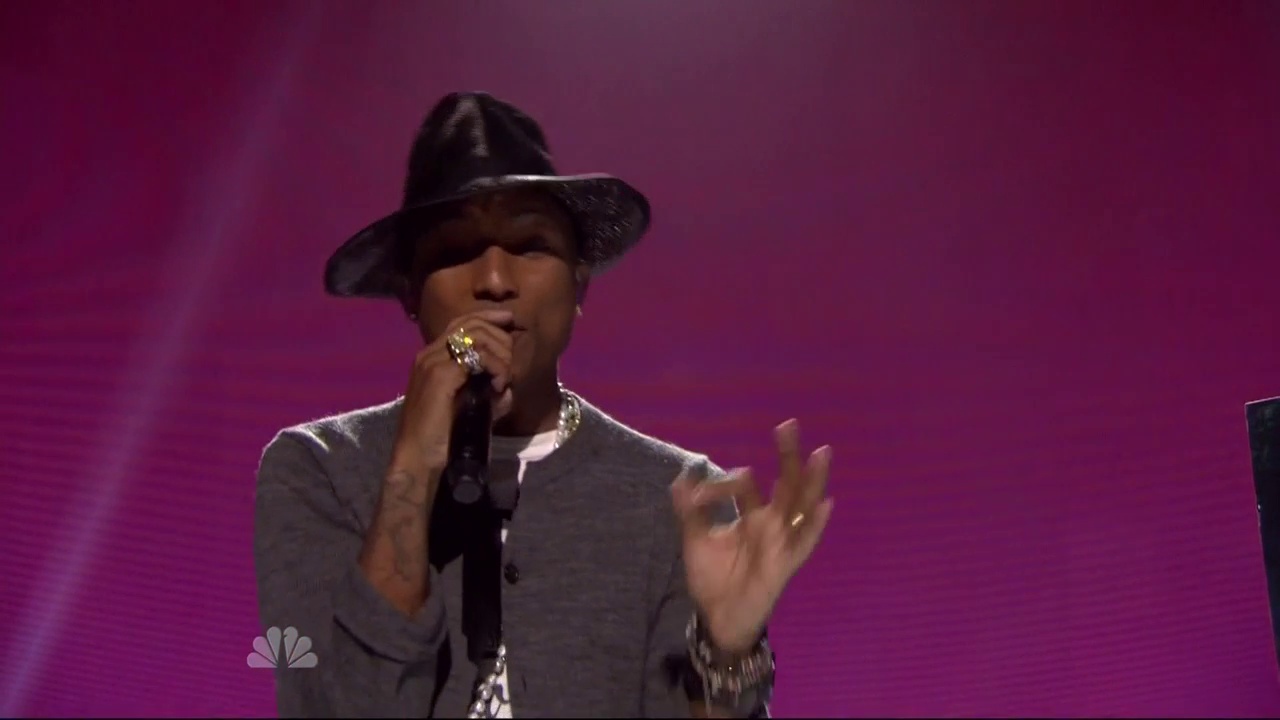 Pharrell Performs At iHeartRadio Music Award Show (Video)