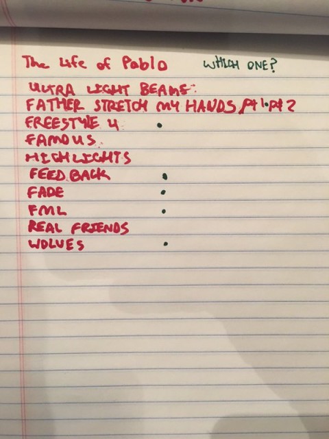 the-life-of-pablo-list