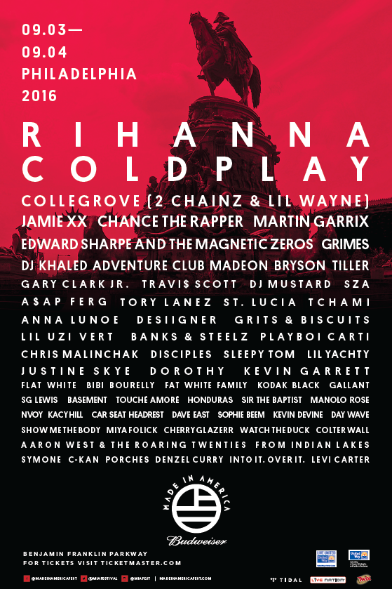 Rihanna & Coldplay Headline ‘Made In America’ Festival (News)