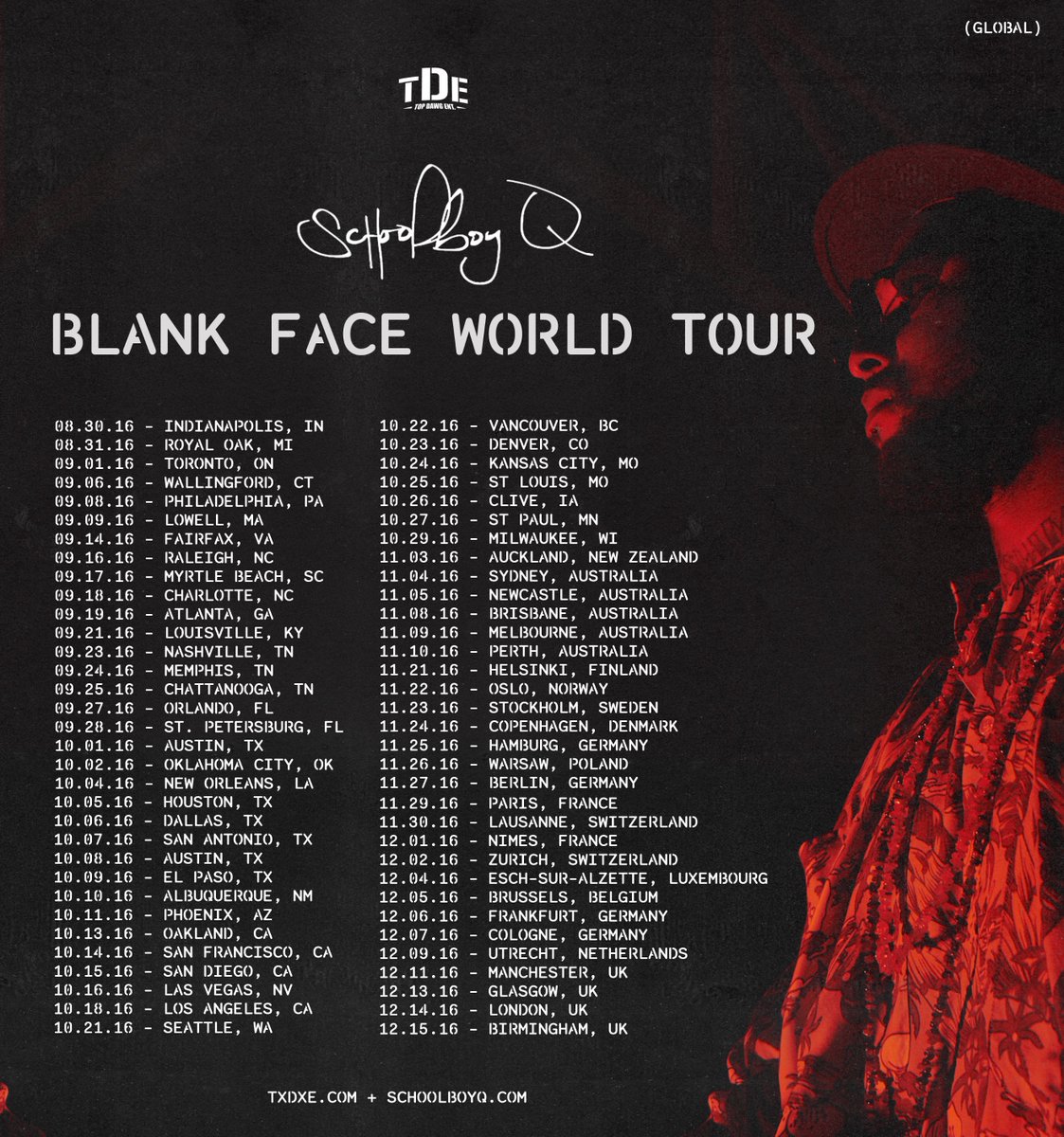ScHoolboy Q Announces the ‘Blank Face World Tour’