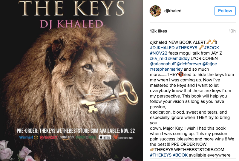 DJ Khaled Announces New Book “The Keys”