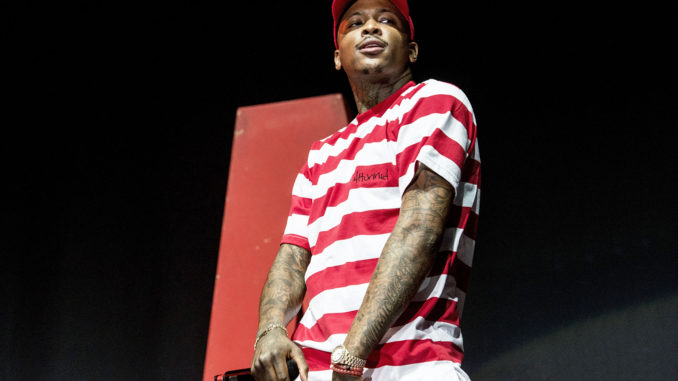 INGLEWOOD, CA - JULY 06:  YG performs at The Forum on July 6, 2016 in Inglewood, California.  (Photo by Timothy Norris/WireImage)