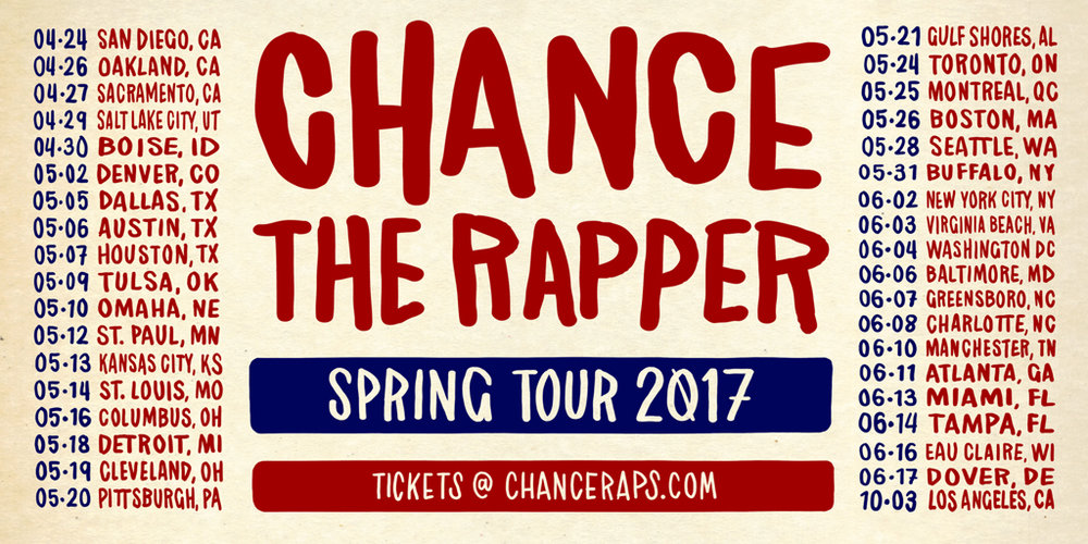 Chance The Rapper To Embark On “Spring Tour 2017” [PEEP]