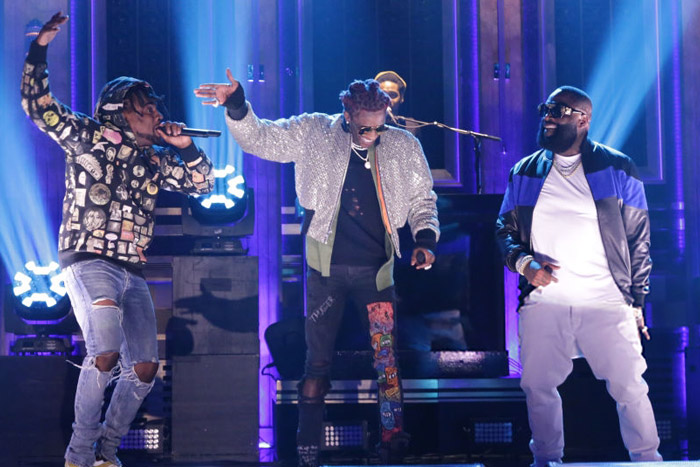 Rick Ross Performs “Trap Trap Trap” With Wale & Young Thug On “The Tonight Show” [WATCH]