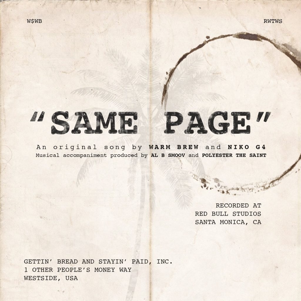 New Music: Warm Brew – “Same Page” Feat. Niko G4 [LISTEN]