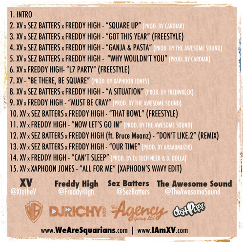 XV & The Squarians – Squarians Vol. 1 (Mixtape)