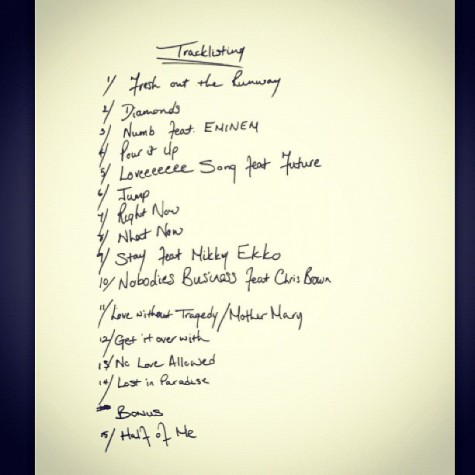 Rihanna – Unapologetic (Tracklisting)