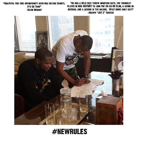 Kevin Durant Joins Roc Nation Sports (News)