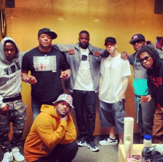 Eminem & Black Hippy In The Studio (Pictures)